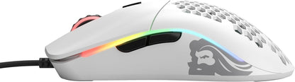 Model O Wired Gaming Mouse - 67G Superlight Honeycomb Design, RGB Lighting, Pixart 3360 Sensor, Omron Switches, Ambidextrous - Matte White Finish