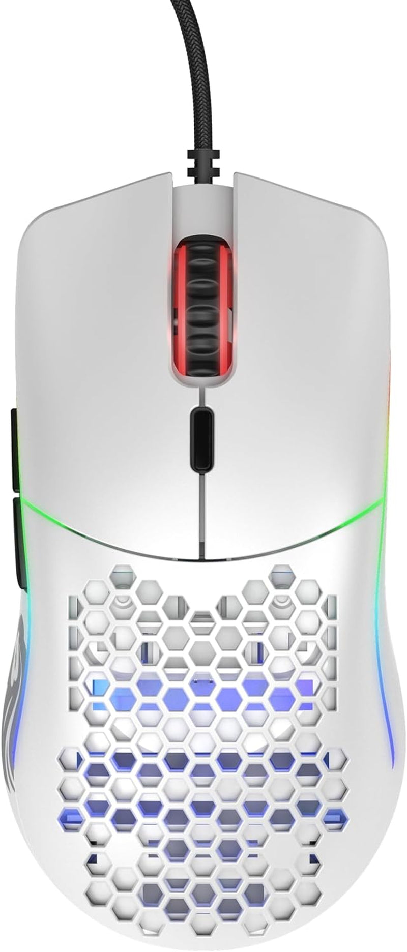 Model O Wired Gaming Mouse - 67G Superlight Honeycomb Design, RGB Lighting, Pixart 3360 Sensor, Omron Switches, Ambidextrous - Matte White Finish