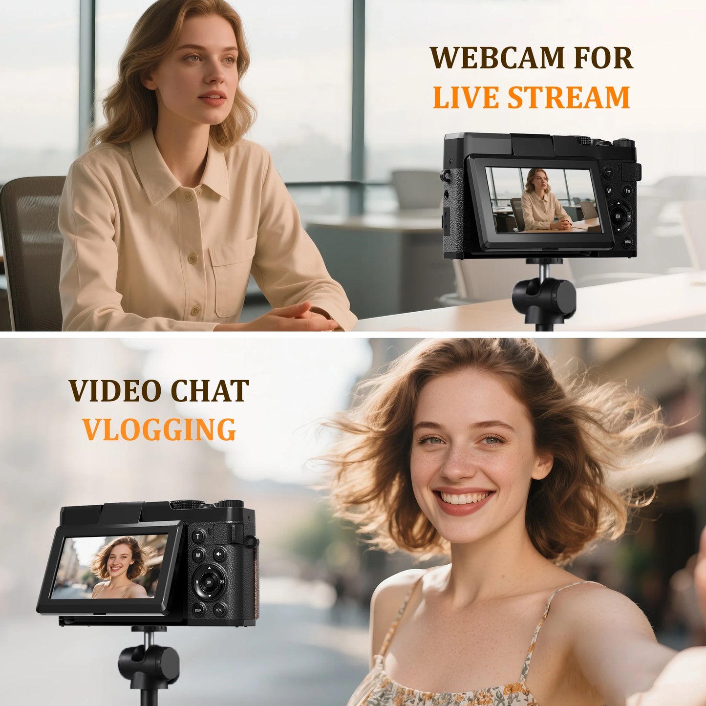 4K 56MP Digital Camera for Photography and YouTube, Includes 32GB SD Card
