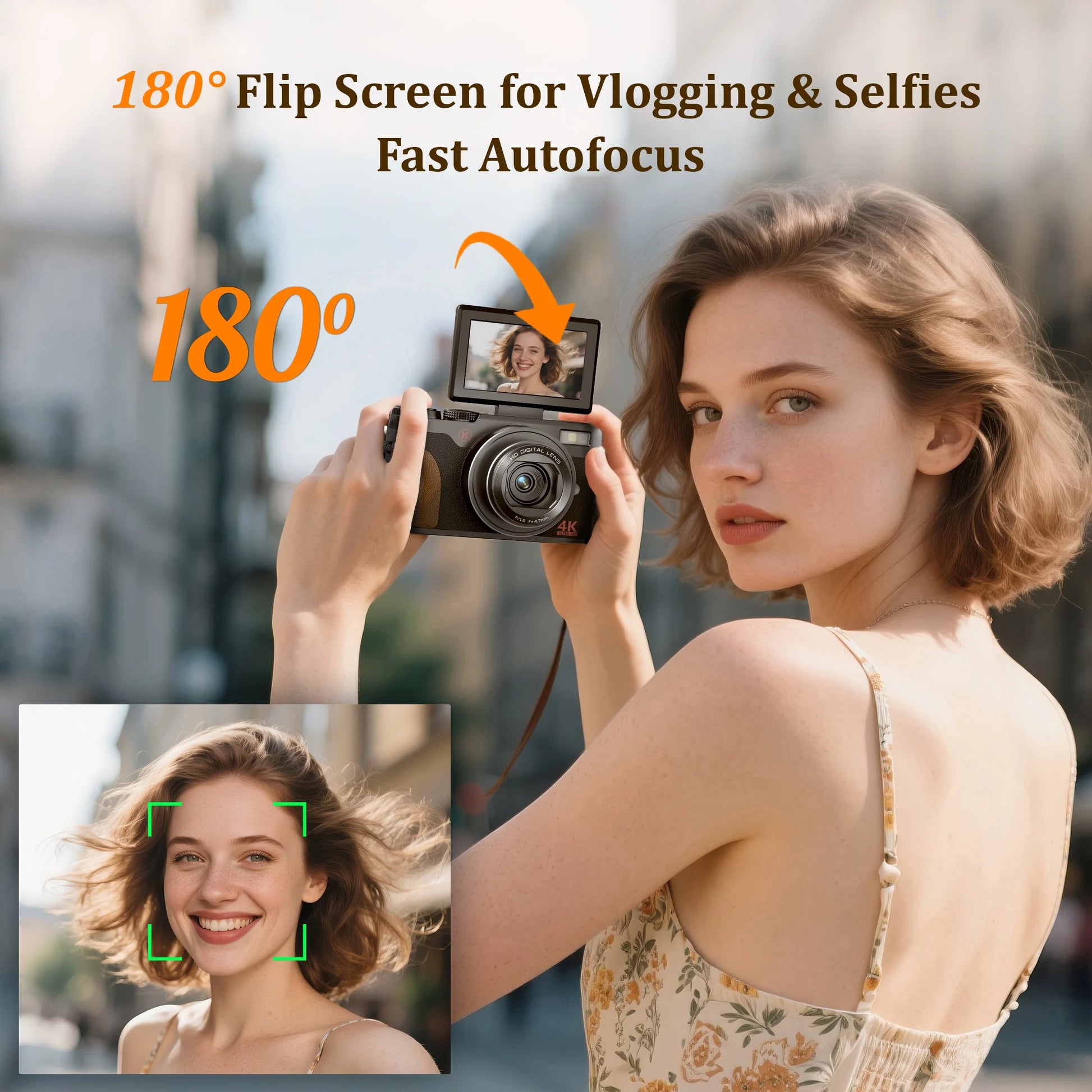 4K 56MP Digital Camera for Photography and YouTube, Includes 32GB SD Card
