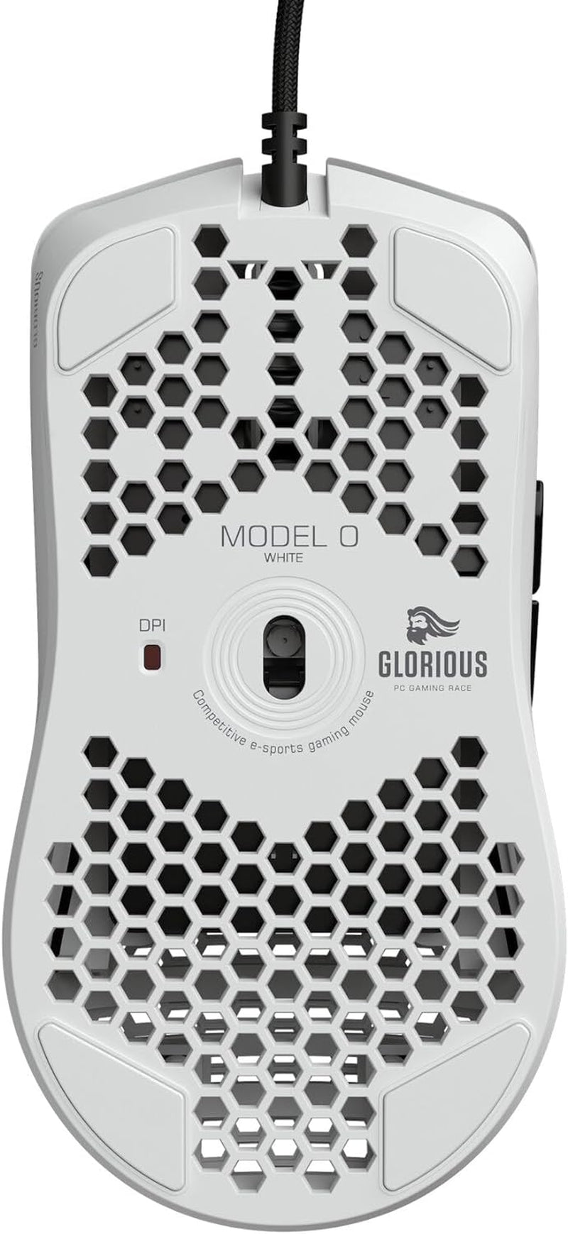 Model O Wired Gaming Mouse - 67G Superlight Honeycomb Design, RGB Lighting, Pixart 3360 Sensor, Omron Switches, Ambidextrous - Matte White Finish