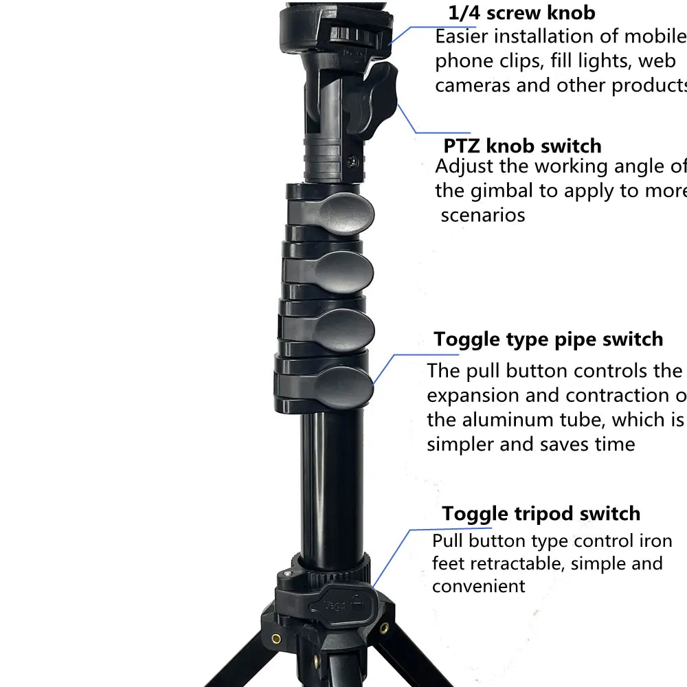 Innotech 62-Inch Extendable Tripod and Selfie Stick with Wireless Remote and Phone Holder for iPhone and Android Devices