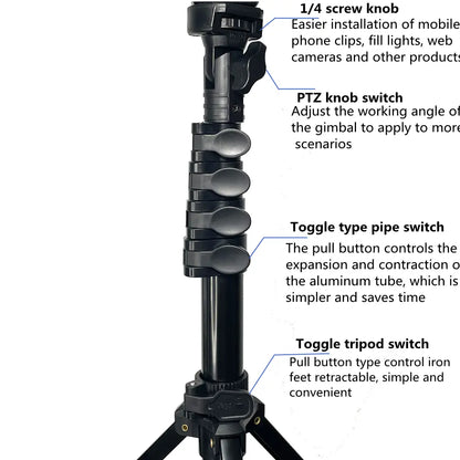 Innotech 62-Inch Extendable Tripod and Selfie Stick with Wireless Remote and Phone Holder for iPhone and Android Devices