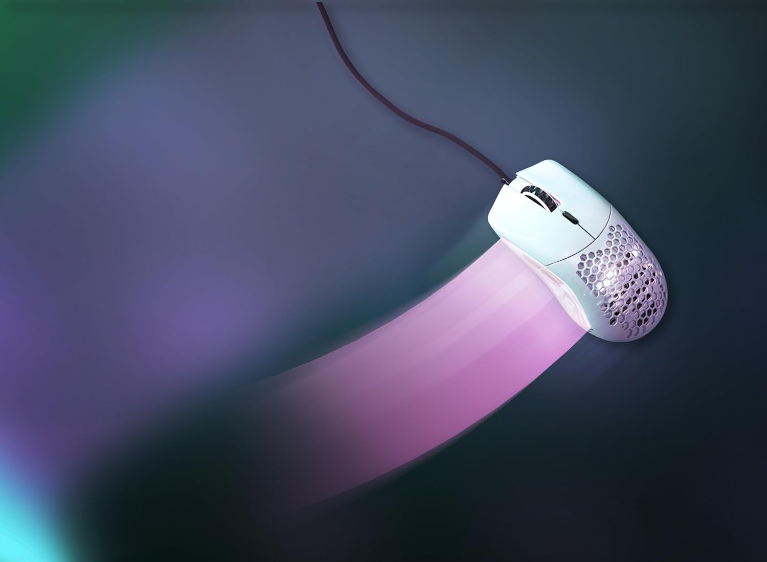 Model O Wired Gaming Mouse - 67G Superlight Honeycomb Design, RGB Lighting, Pixart 3360 Sensor, Omron Switches, Ambidextrous - Matte White Finish
