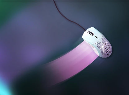 Model O Wired Gaming Mouse - 67G Superlight Honeycomb Design, RGB Lighting, Pixart 3360 Sensor, Omron Switches, Ambidextrous - Matte White Finish