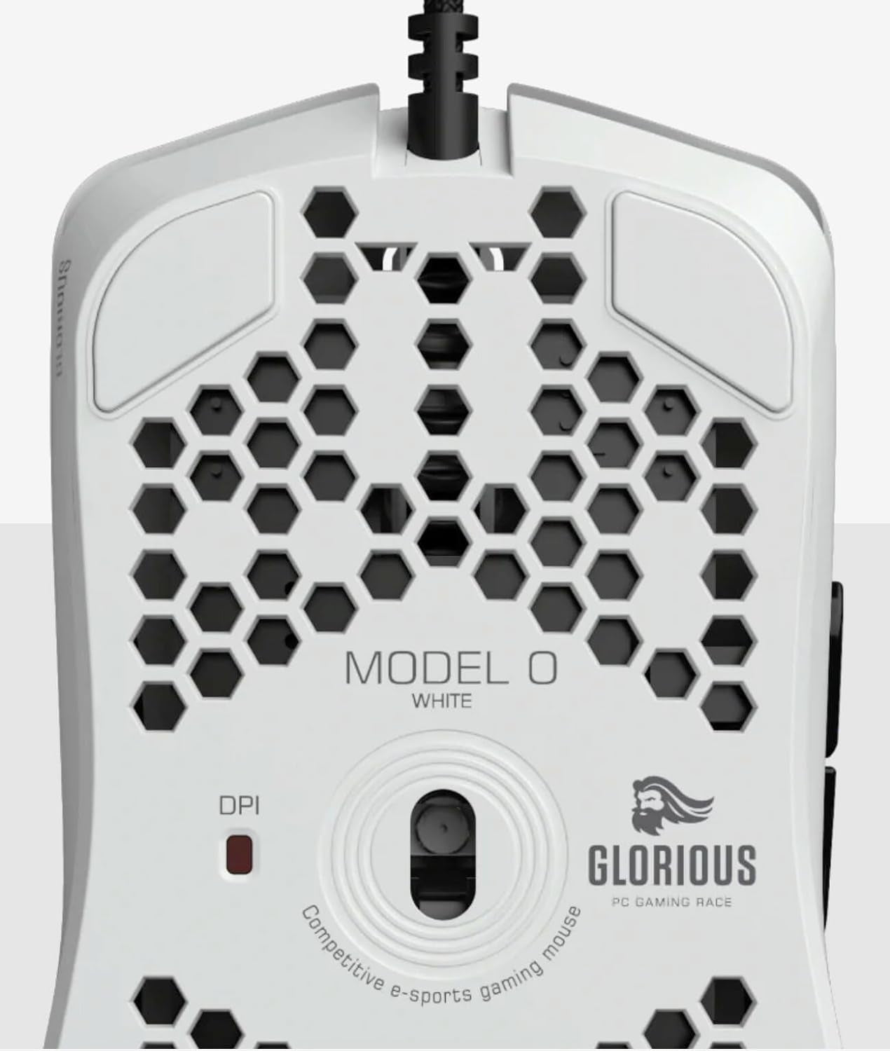 Model O Wired Gaming Mouse - 67G Superlight Honeycomb Design, RGB Lighting, Pixart 3360 Sensor, Omron Switches, Ambidextrous - Matte White Finish