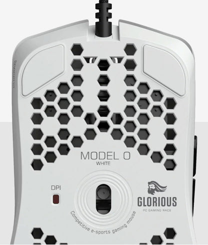 Model O Wired Gaming Mouse - 67G Superlight Honeycomb Design, RGB Lighting, Pixart 3360 Sensor, Omron Switches, Ambidextrous - Matte White Finish
